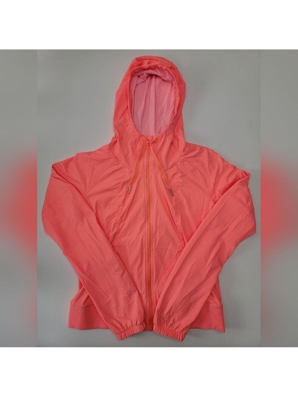 Lululemon Street To Studio Jacket Coral Orange Zip Hoodie Jacket Women's 10